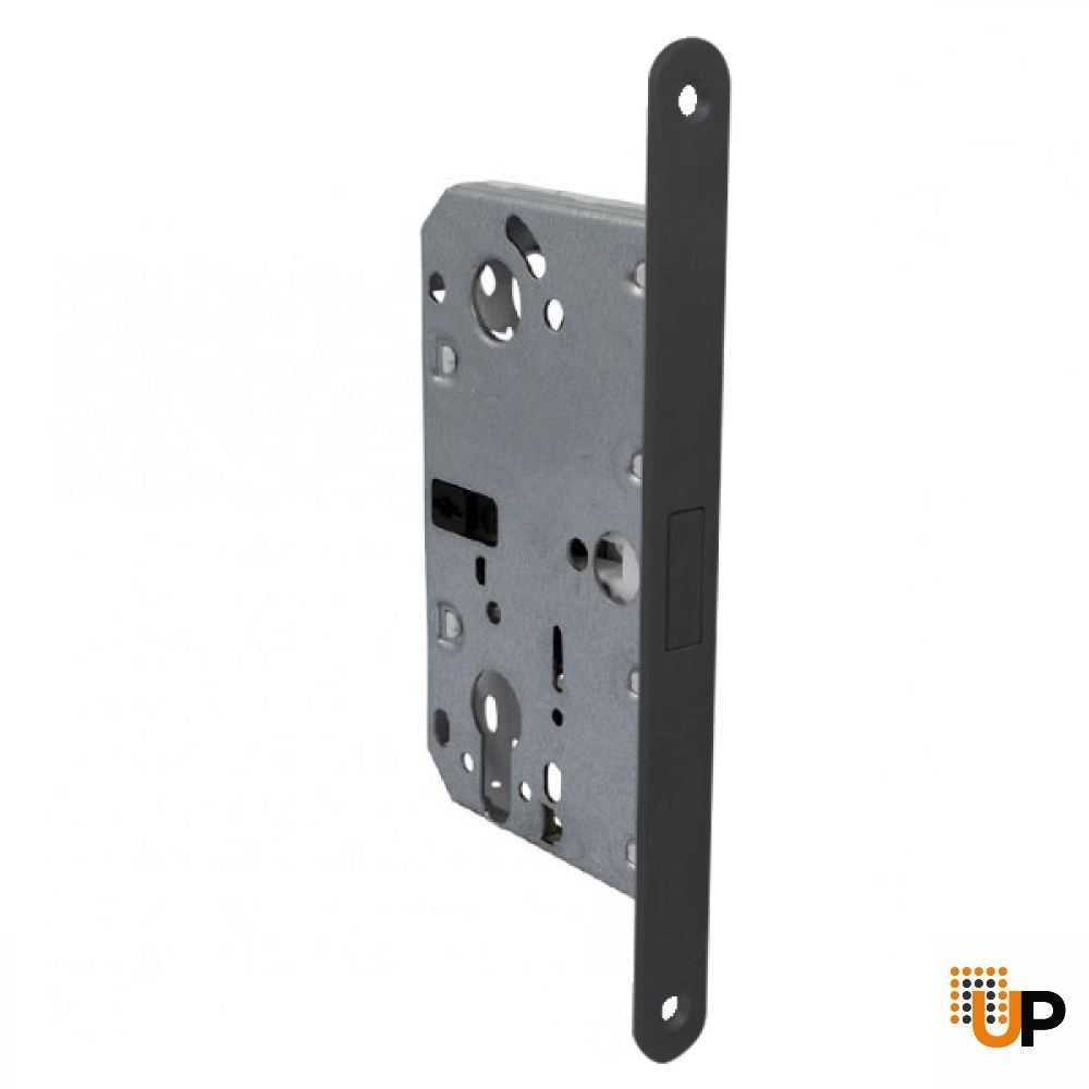 AGB Wave Hidden Handle for Interior Doors for Magnetic Lock, Matte Black, Entry photo#3