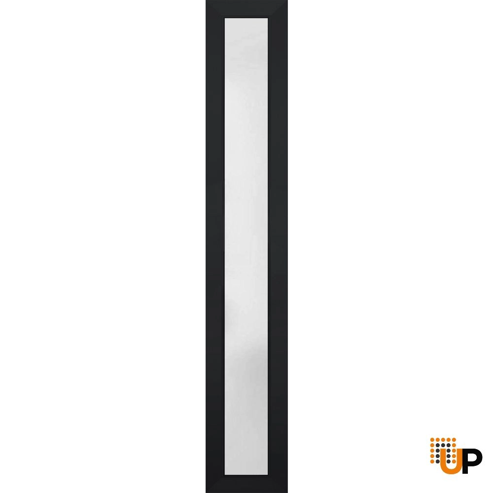 Metal-Plastic Side Lite for Entry Door Black-12" x 82" photo#1