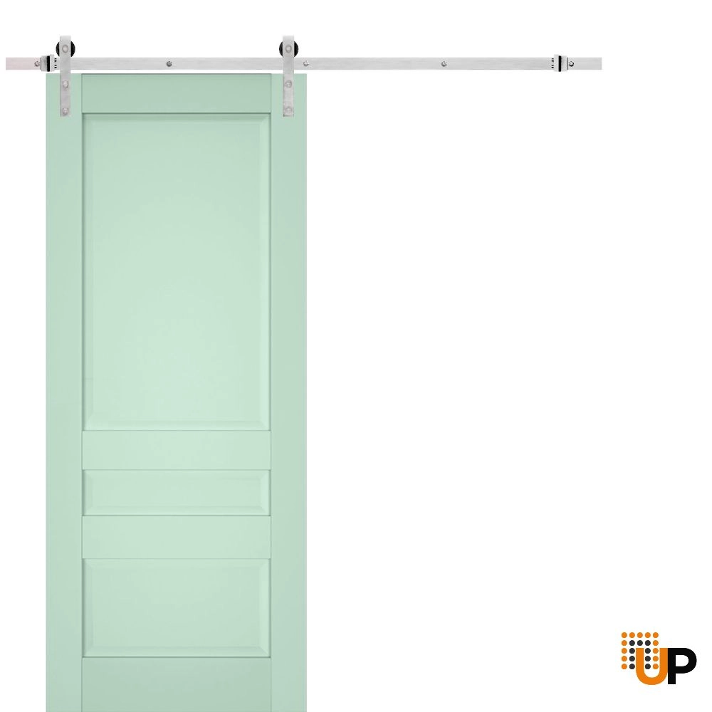Single laminate sliding classic interior barn door | Veregio 7411 Oliva | 18 x 80 photo#1