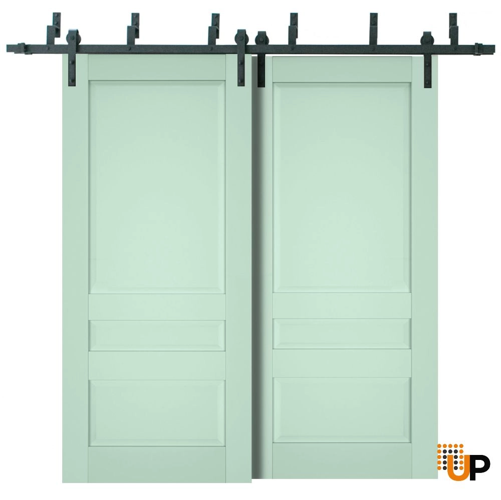 Double laminate sliding classic interior barn bypass door | Veregio 7411 Oliva | 36 x 80 (2* 18x80) photo#1