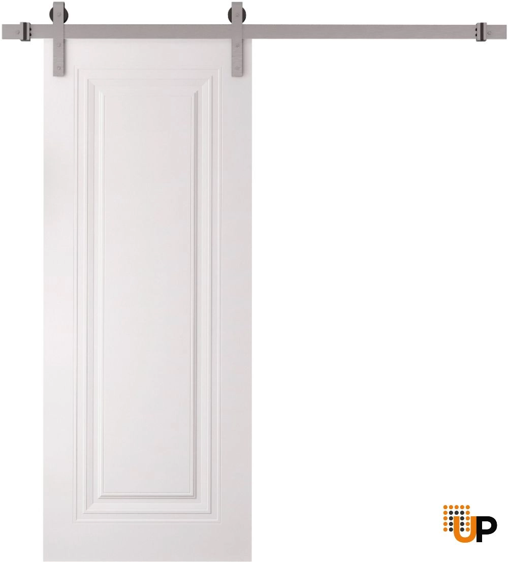 Basic 9111 interior barn door 18x80 white wood with honeycomb Photo #1