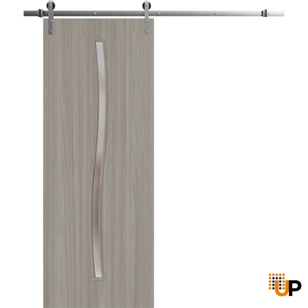 Single solid wood with honeycomb sliding interior barn door | Basic 3002 Oak Franko | 18 x 80 photo#1
