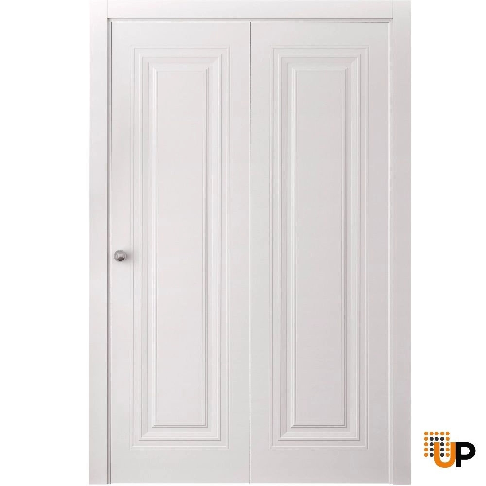Basic 9111 interior bi-fold door 56x96 white wood with honeycomb Photo #1