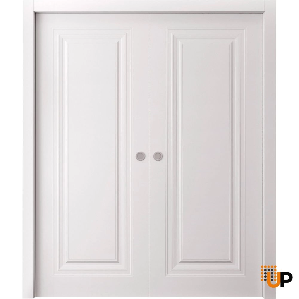 Basic 9111 interior pocket double door 64x96 white wood with honeycomb Photo #1