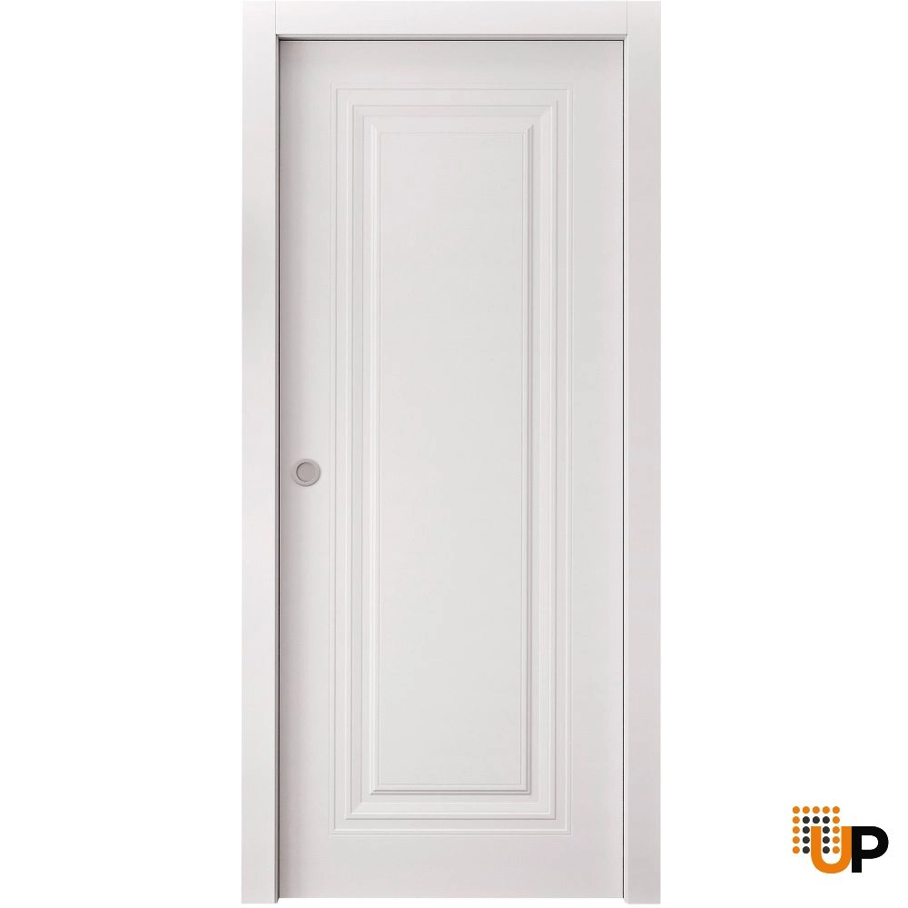 Basic 9111 interior pocket door 42x84 white wood with honeycomb Photo #1