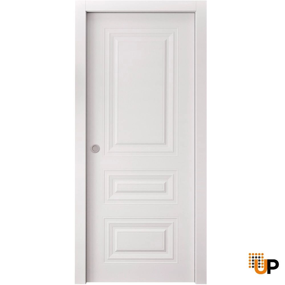 Basic 9233 interior pocket door 36x96 white wood with honeycomb Photo #1