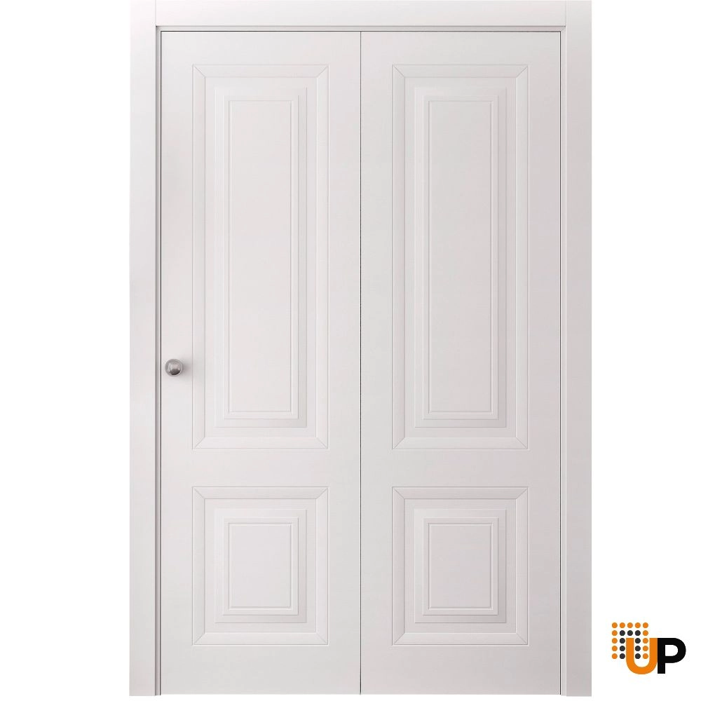 Basic 9422 interior bi-fold door 64x96 white wood with honeycomb Photo #1