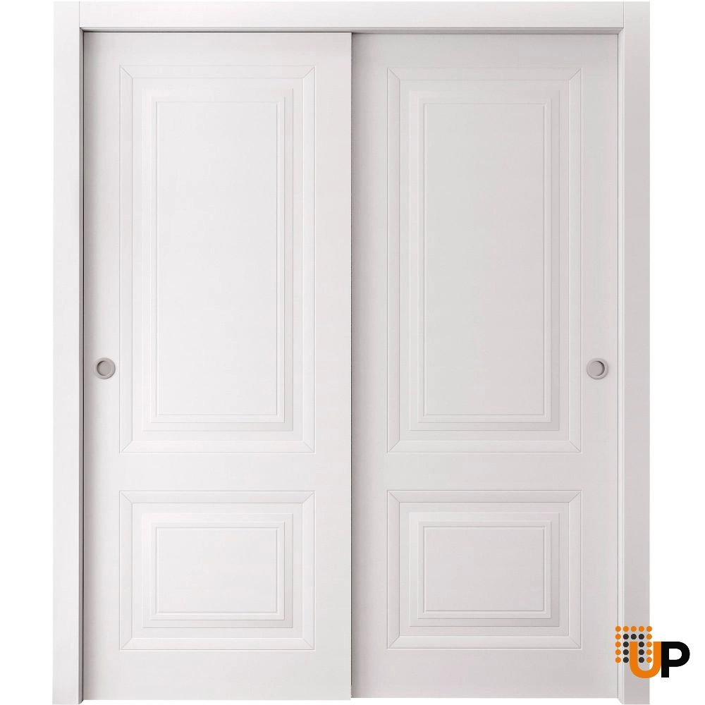 Basic 9422 interior closet bypass door 48x96 white wood with honeycomb Photo #1
