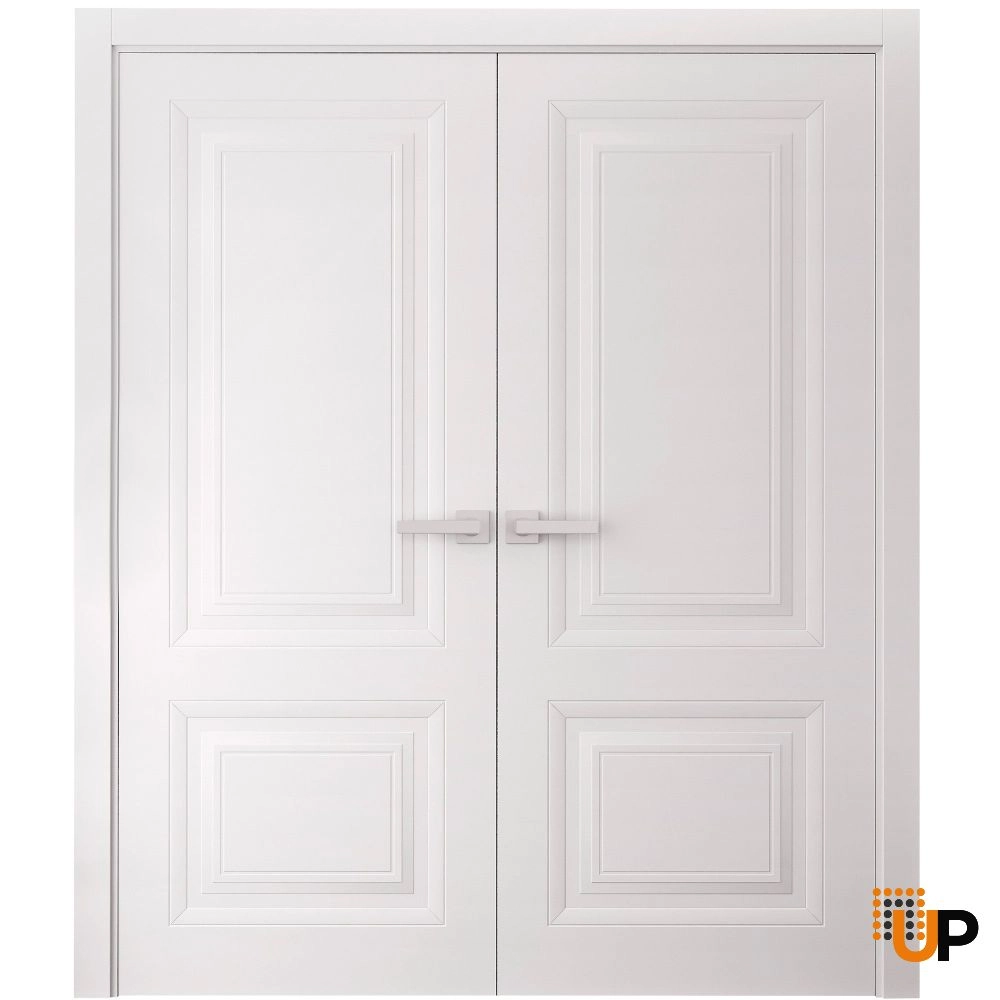 Basic 9422 interior swing double door 72x96 white wood with honeycomb Photo #1