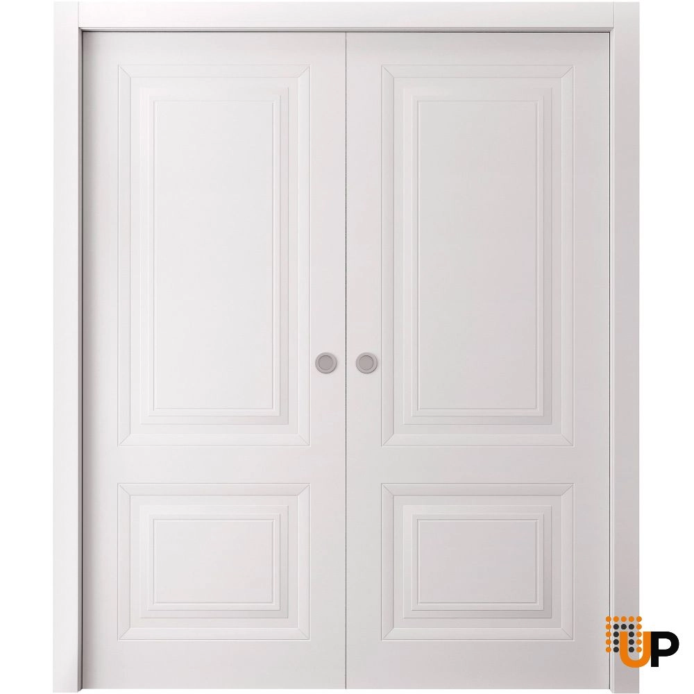 Basic 9422 interior pocket double door 64x96 white wood with honeycomb Photo #1