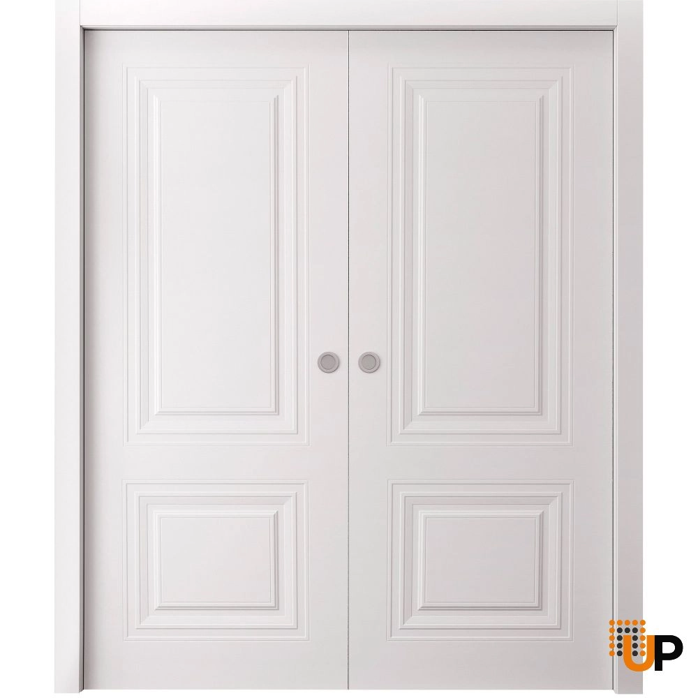 Basic 9772 interior pocket double door 60x96 white wood with honeycomb Photo #1