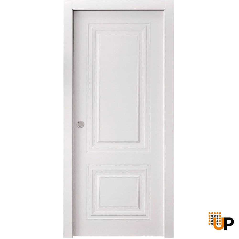 Basic 9772 interior pocket door 36x96 white wood with honeycomb Photo #1
