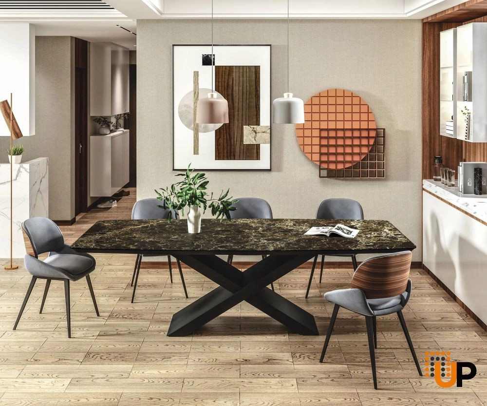 Dining Table COMO 102x47x29 Laminam Emperador Extra photo#2