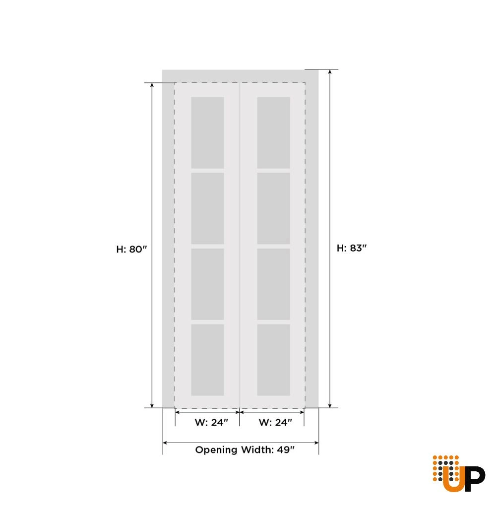 2 folding panels solid core sliding french interior bi-fold door with frosted glass | Planum 2102 Black Matte | 48 x 80 (2* 24x80) photo#5