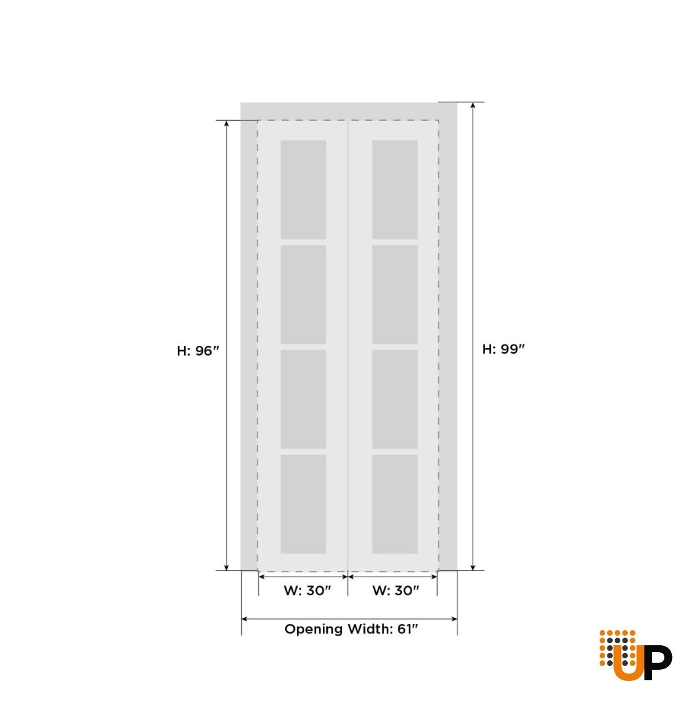 2 folding panels mdf sliding modern interior bi-fold door with frosted glass | Quadro 4088  Black Matte | 60 x 96 (2* 30x96) photo#5