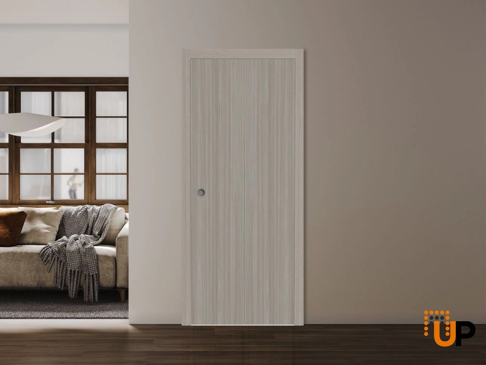2 folding panels solid wood with honeycomb sliding flush interior bi-fold door | Basic 3001 Oak Franko | 36 x 80 (2* 18x80) photo#2