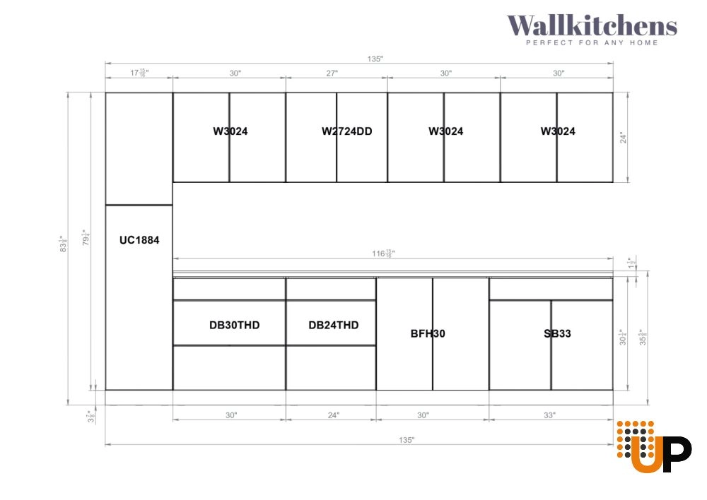 Kitchen Elegant Collection Gray Color Base Size 11Ft Wide photo#4