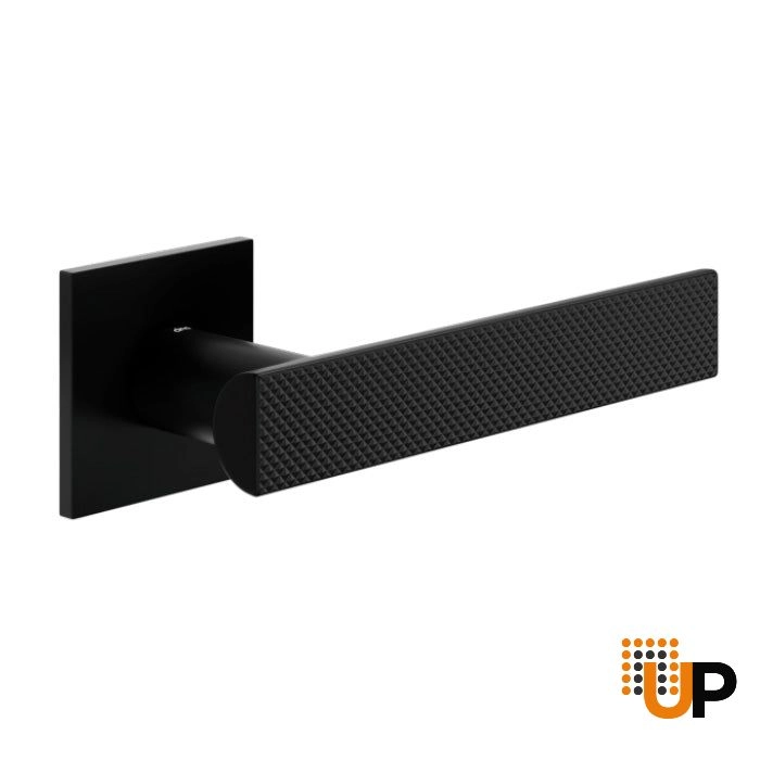 Door Euro Handle ANIK BRILLIANT02 for Magnetic Lock, Black, Passage photo#1