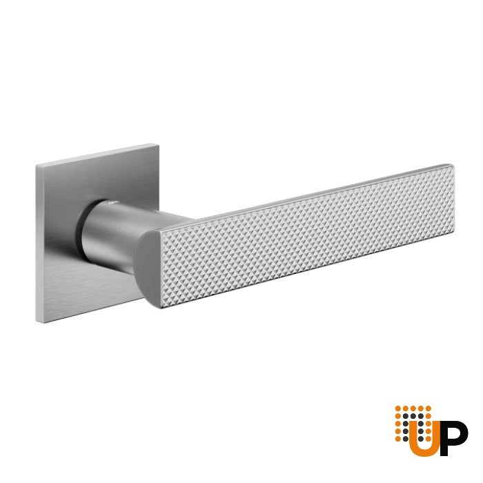 Door Euro Handle ANIK BRILLIANT02 for Magnetic Lock, Satin Chrome, Passage photo#1