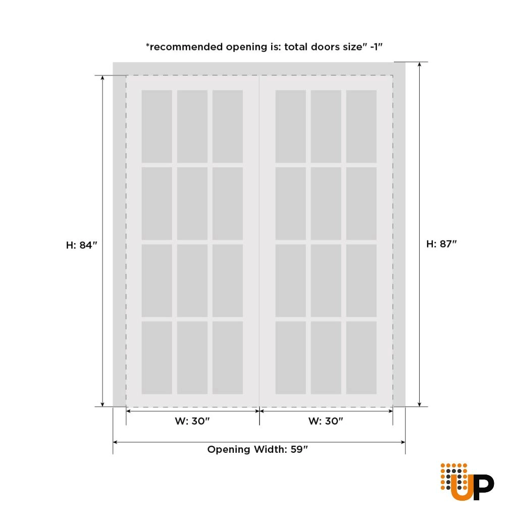 Double solid core sliding luxury interior closet bypass door with frosted glass | Planum 2112 Black Matte | 60 x 84 (2* 30x84) photo#6