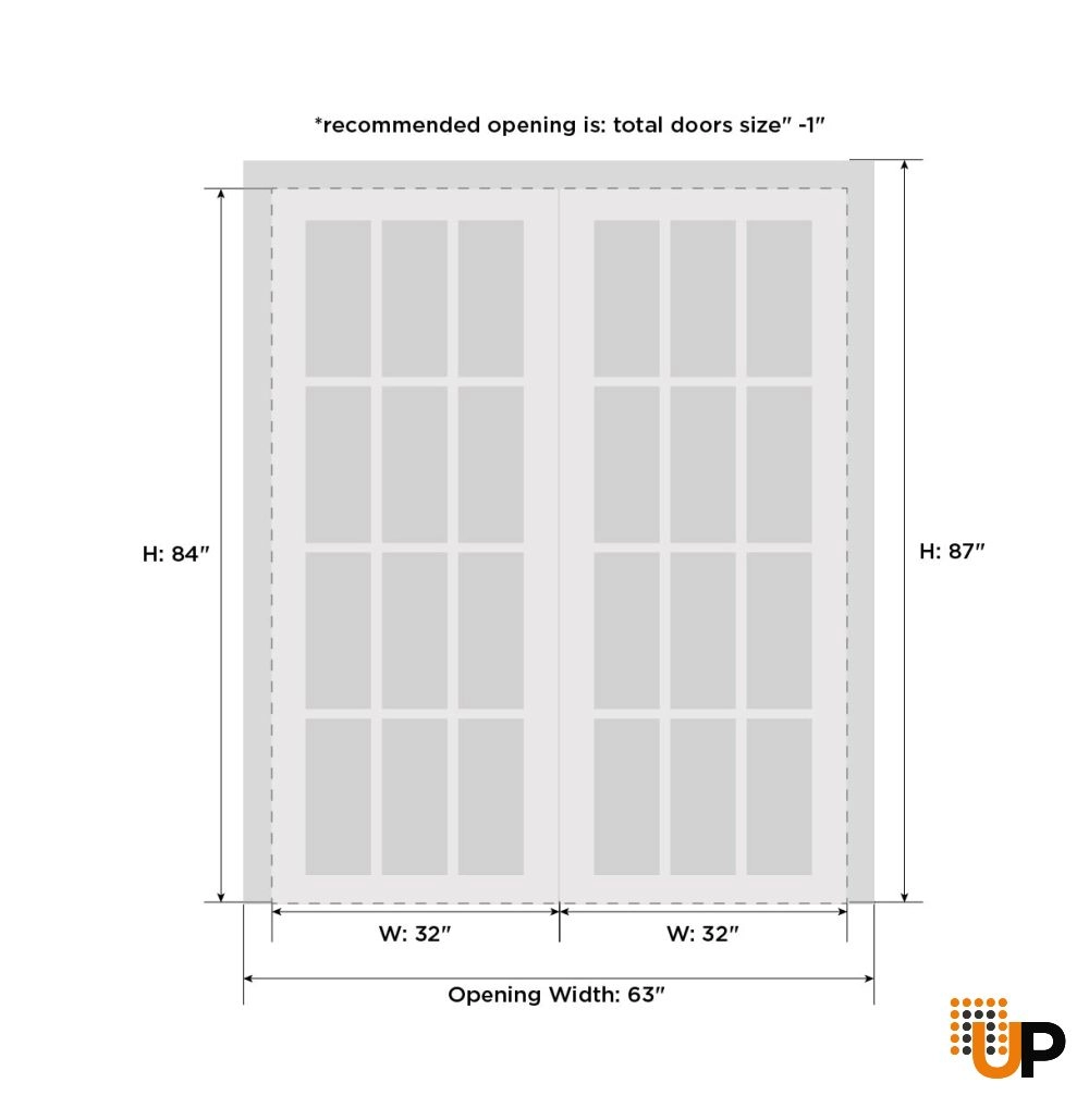 Double solid core sliding interior closet bypass door with frosted glass | Quadro 4113 Ginger Ash | 64 x 84 (2* 32x84) photo#2