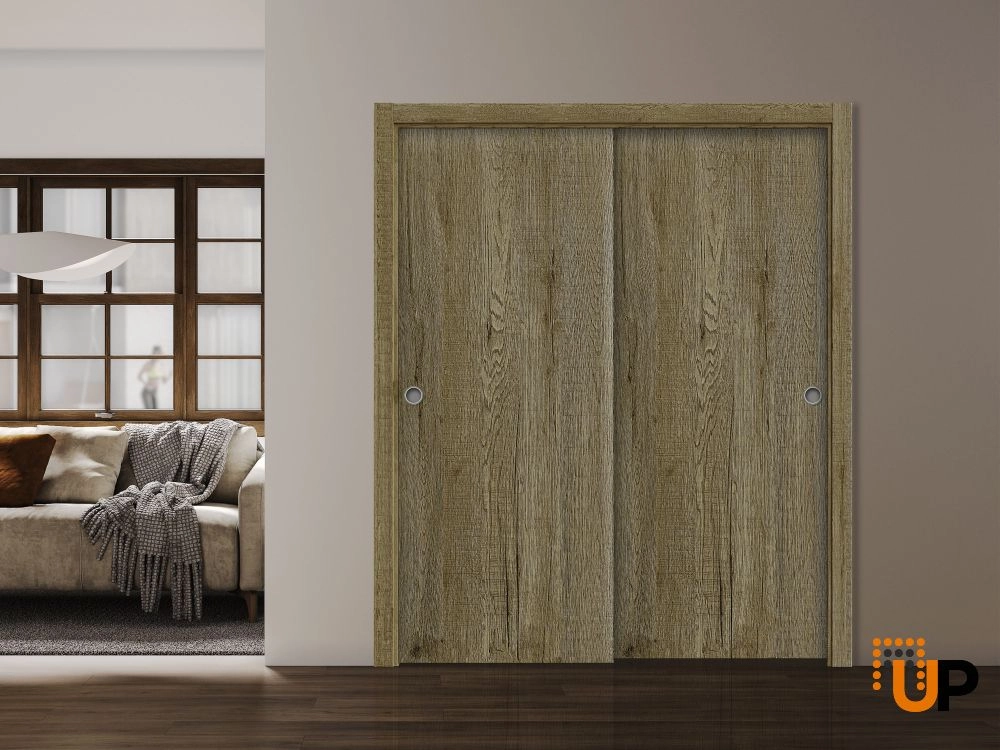 Single solid wood with honeycomb interior door slab | Basic 3001 Antique Oak | 18 x 80 photo#3
