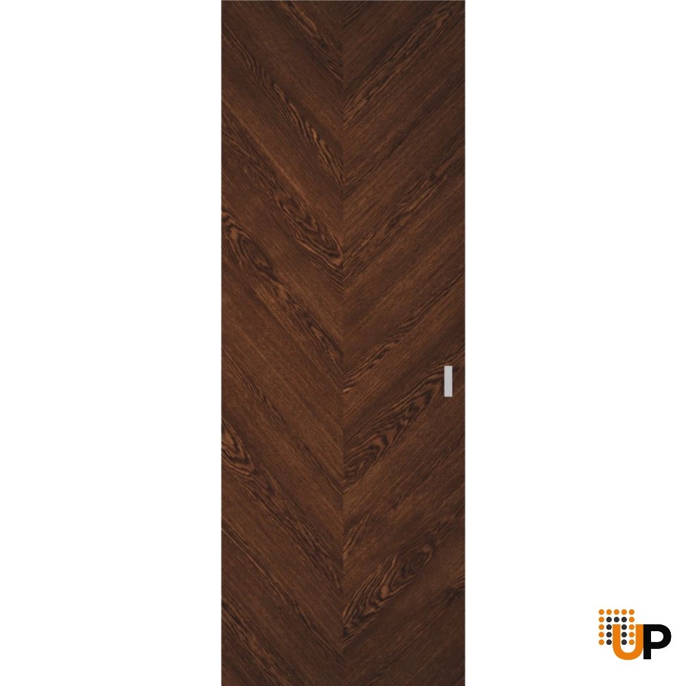 Single solid wood with honeycomb sliding modern interior hidden barn door | EGO 5005 EGO Cognac Oak | 28 x 80 photo#1