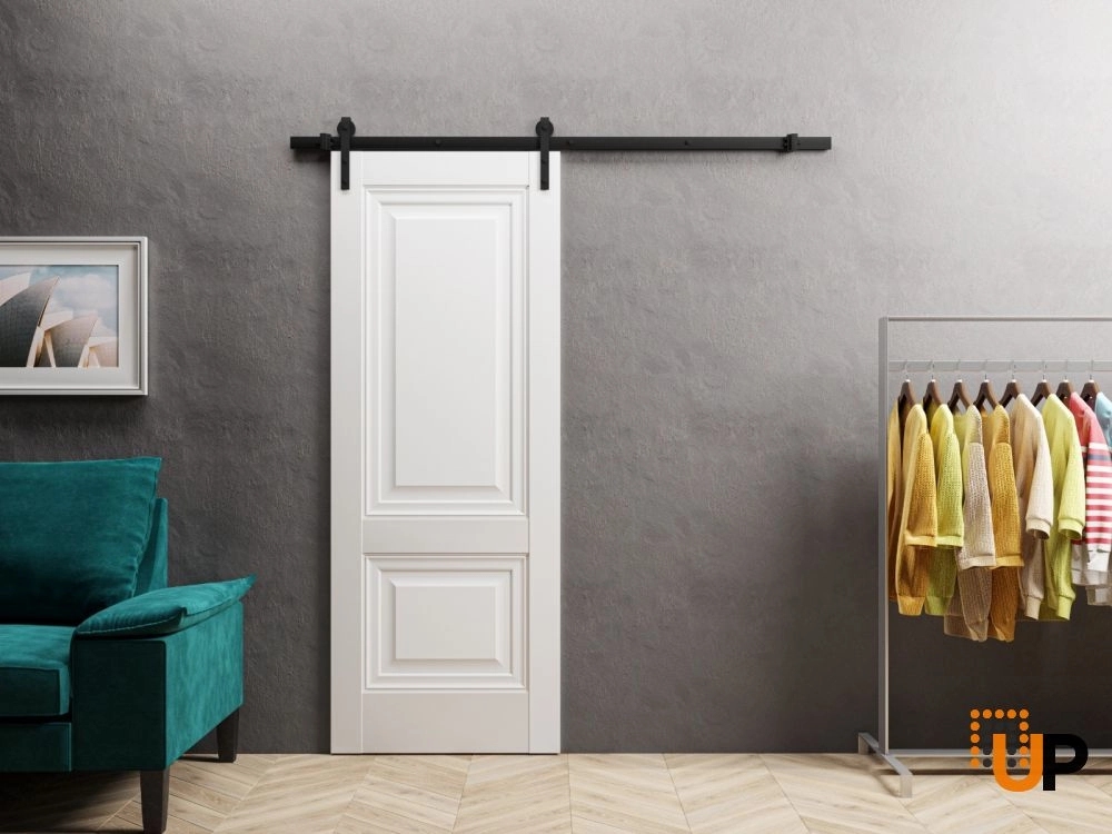 Single solid core classic interior door slab | Lucia 8831 White | 18 x 80 photo#2