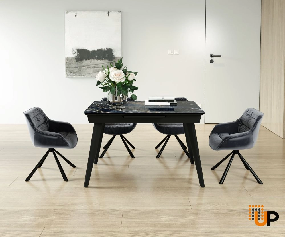 Dining Table GENOA 47(62)x31x29 NAMIBIA BLACK photo#2