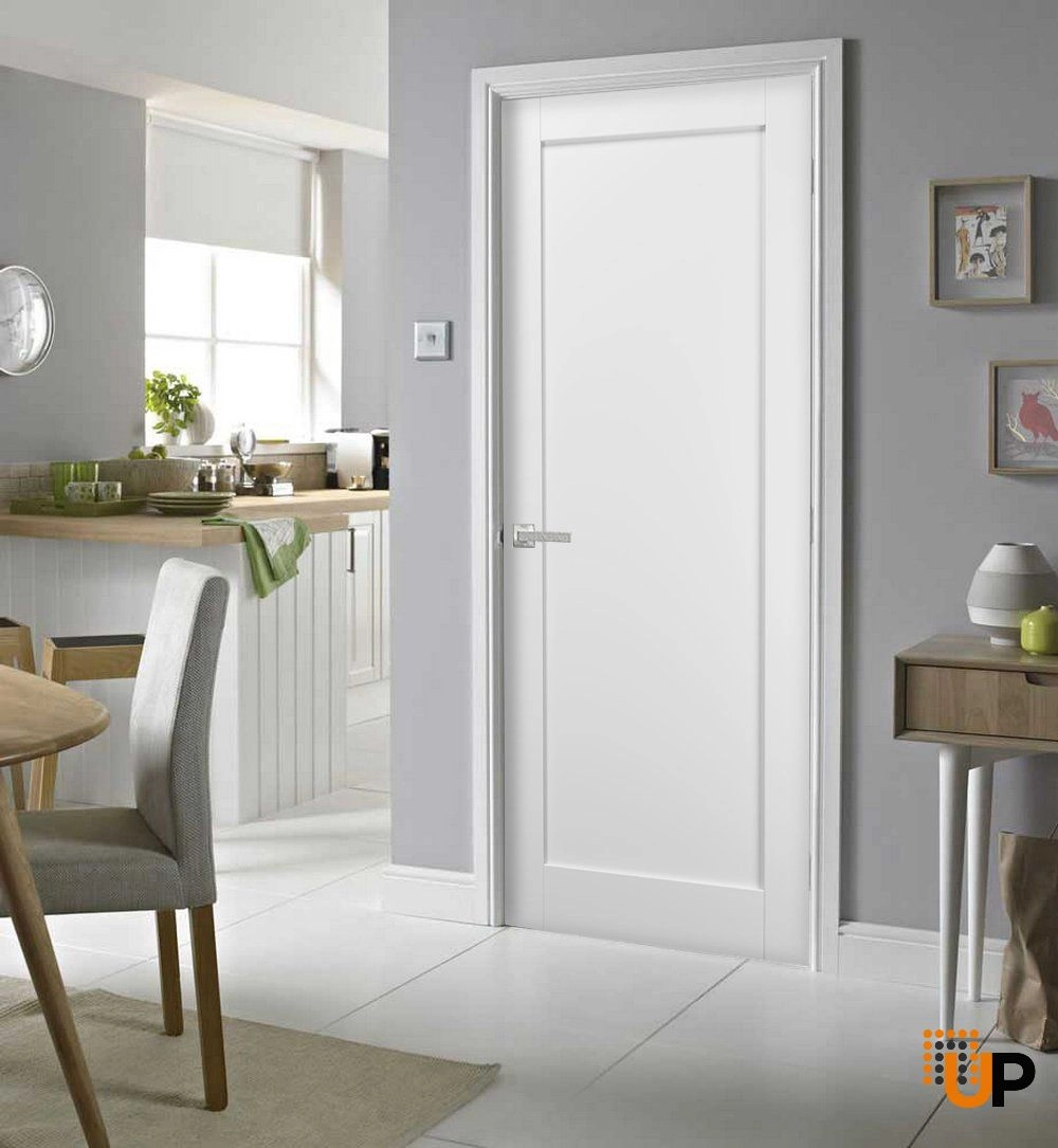 Single mdf shaker interior swing door | Quadro 4111 White | 18 x 80 photo#2