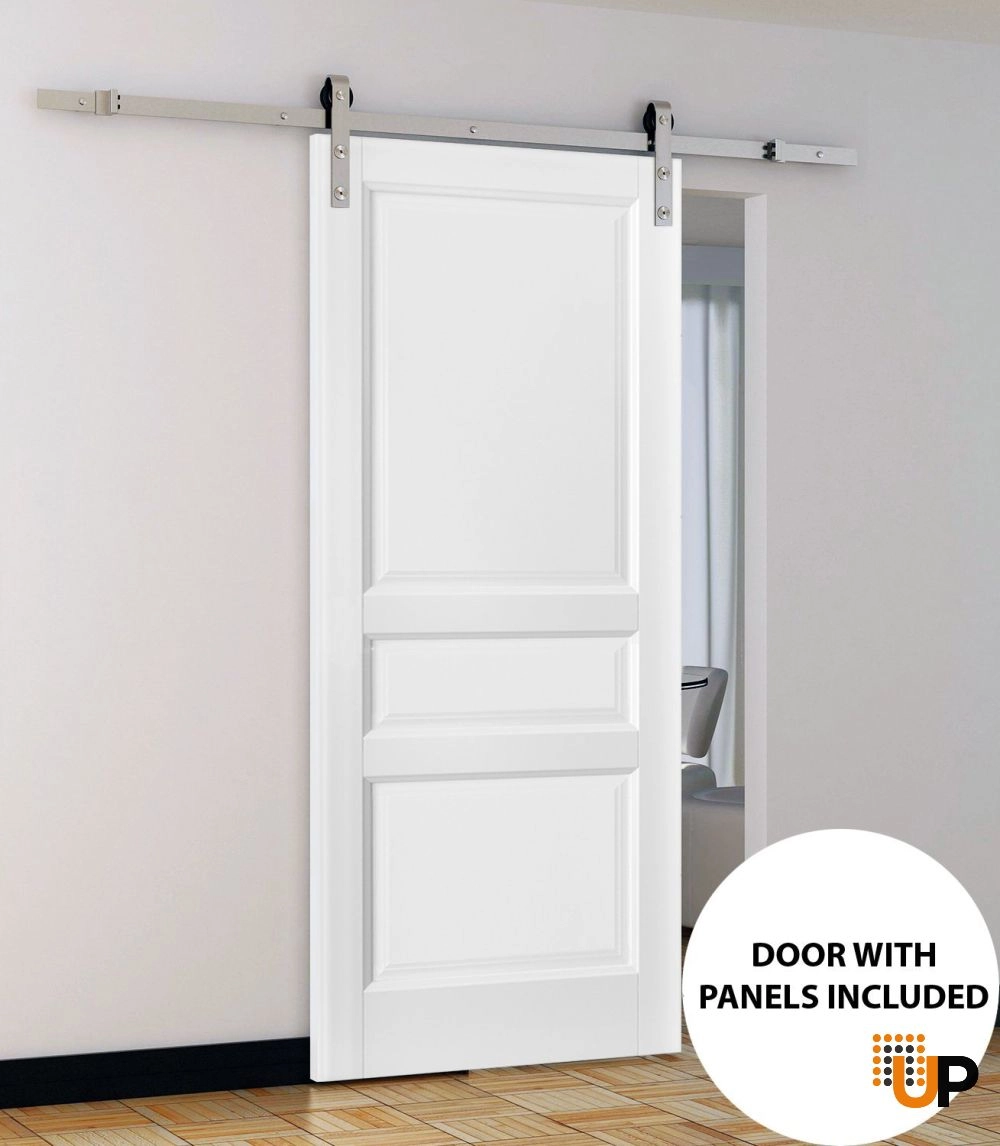 Single solid core interior door slab | Lucia 31 White | 18 x 80 photo#3