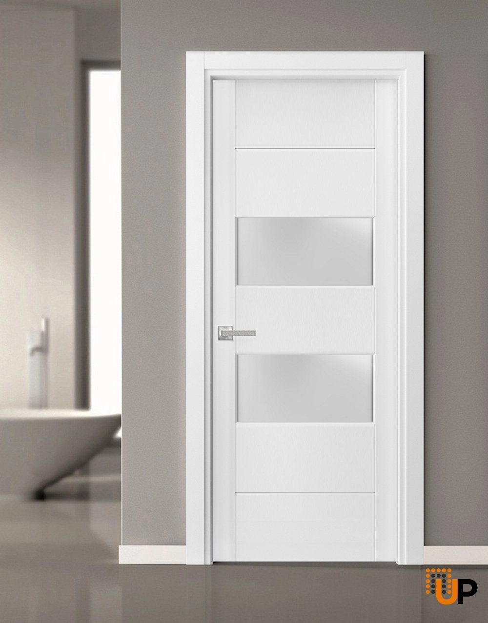 Lucia 4010 interior door slab 24x96 white Photo #2