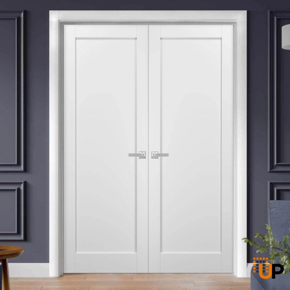 Double mdf shaker interior swing double door | Quadro 4111 White | 36 x 80 (2* 18x80) photo#2