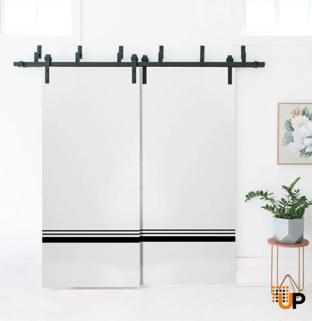Single solid wood with honeycomb modern interior door slab | Planum 0012 White | 18 x 80 photo#2