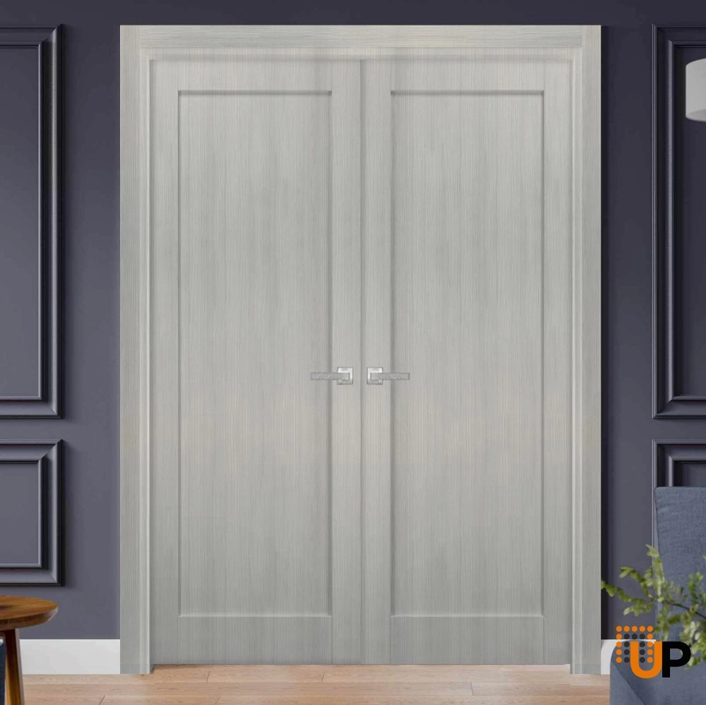 Double mdf shaker interior swing double door | Quadro 4111 Ginger Ash | 36 x 80 (2* 18x80) photo#3