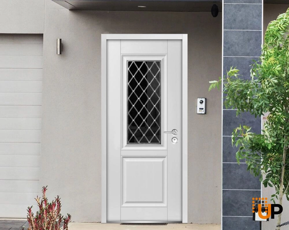swing exterior door with triplex | Ballucio 1709 Black | 36 x 80 photo#2