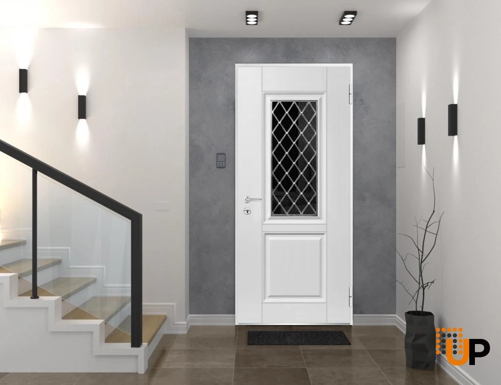 swing exterior door with triplex | Ballucio 1709 Black | 36 x 80 photo#3