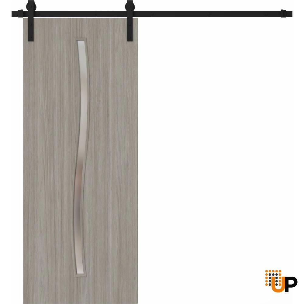 Single solid wood with honeycomb sliding interior barn door | Basic 3002 Oak Franko | 18 x 80 photo#1