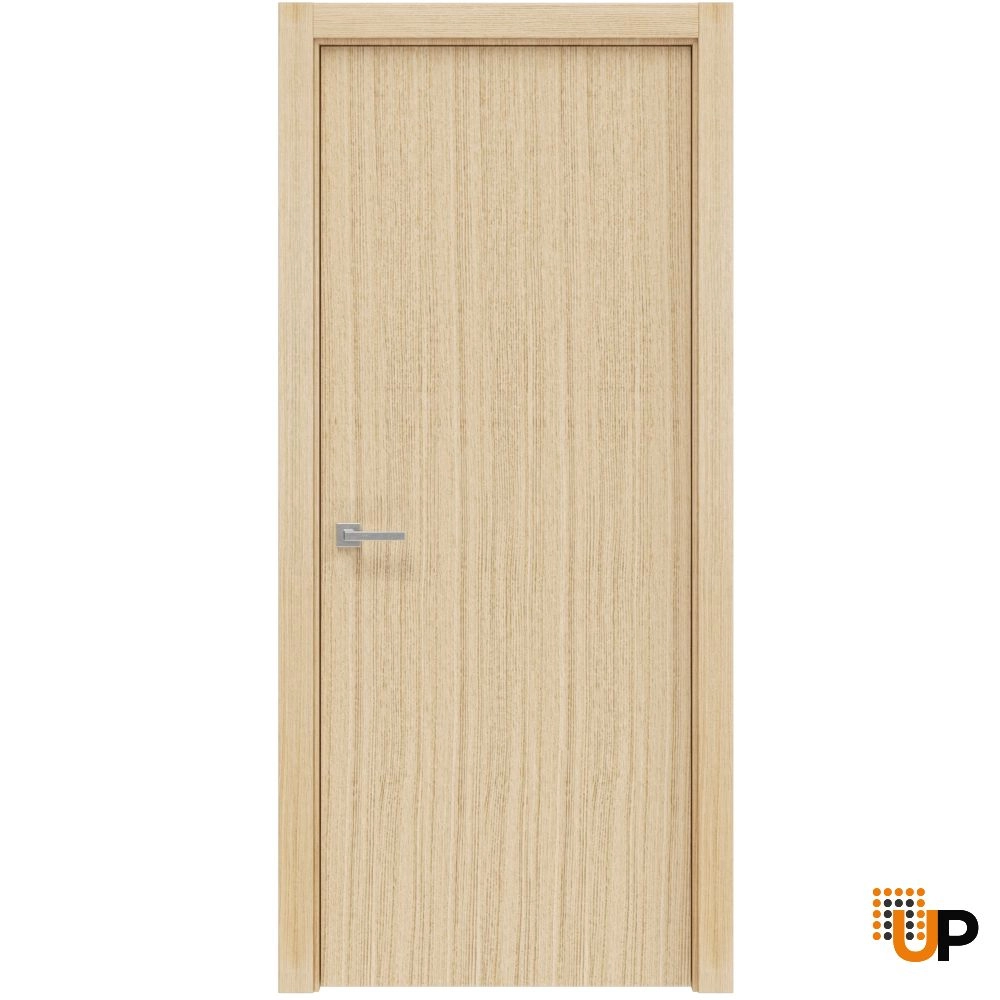 Single solid wood with honeycomb modern interior swing door | Planum 0010 Vertical Natural Veneer | 18 x 80 photo#1