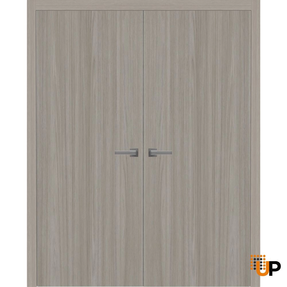 Double solid wood with honeycomb flush interior swing double door | Basic 3001 Oak Franko | 36 x 80 (2* 18x80) photo#1