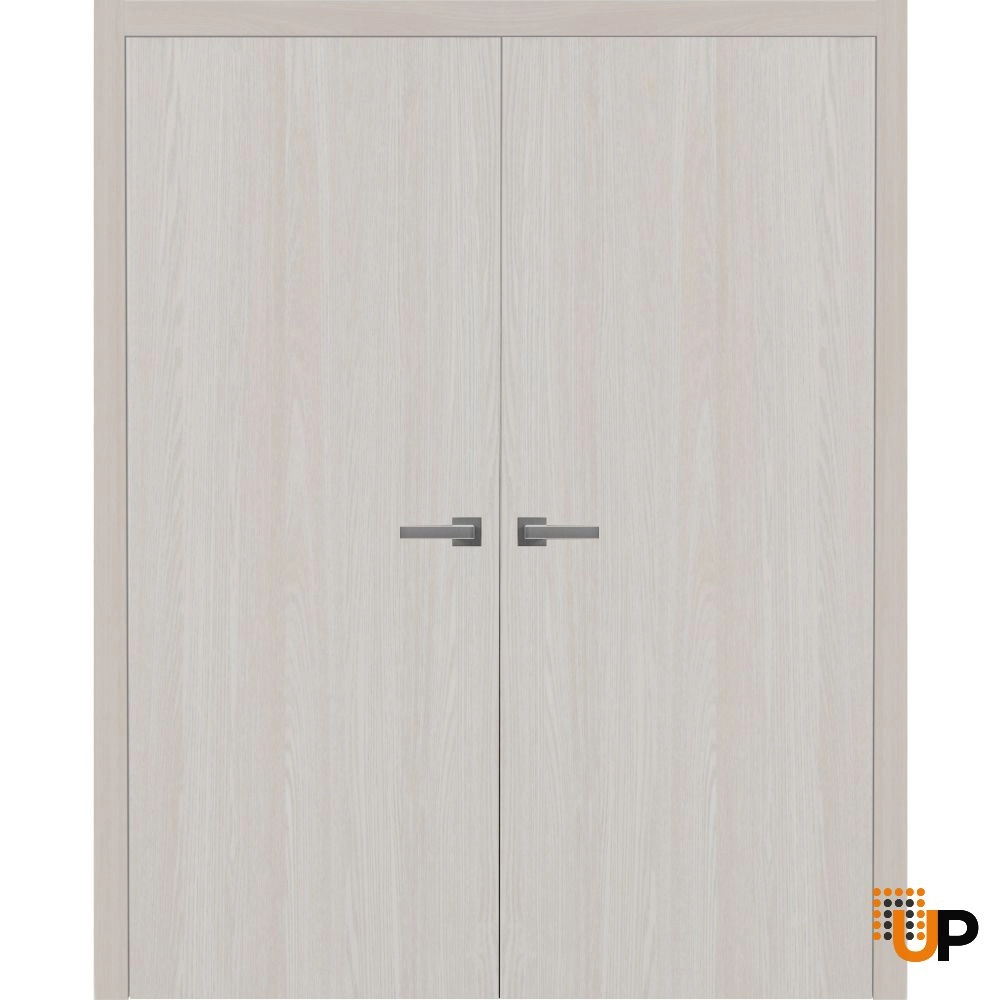 Double solid wood with honeycomb flush interior swing double door | Basic 3001 Ash Franko | 36 x 80 (2* 18x80) photo#1