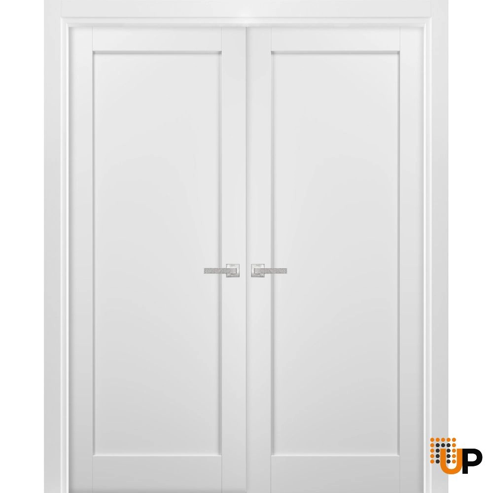 Double mdf shaker interior swing double door | Quadro 4111 White | 36 x 80 (2* 18x80) photo#1