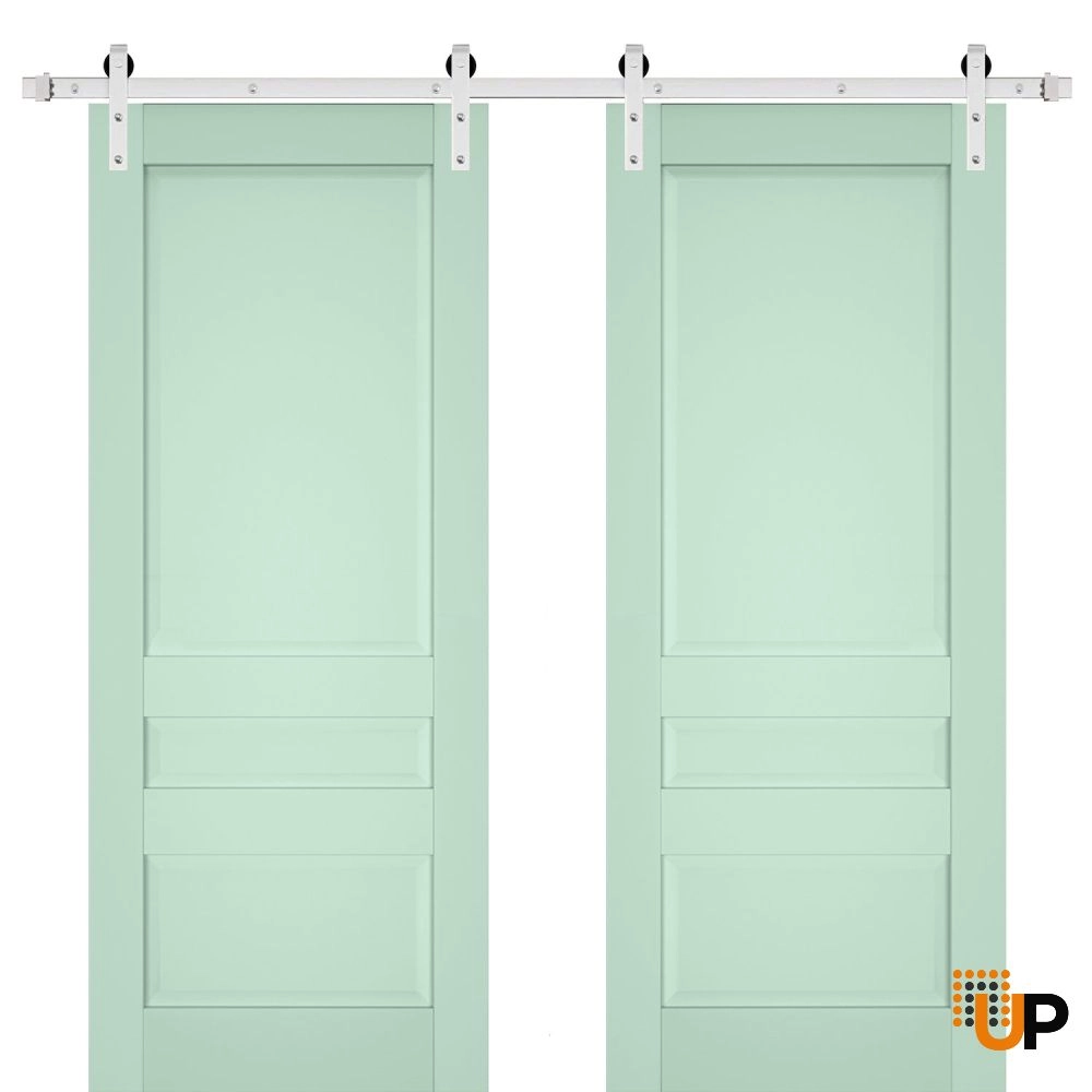Double laminate sliding classic interior barn double door | Veregio 7411 Oliva | 36 x 80 (2* 18x80) photo#1