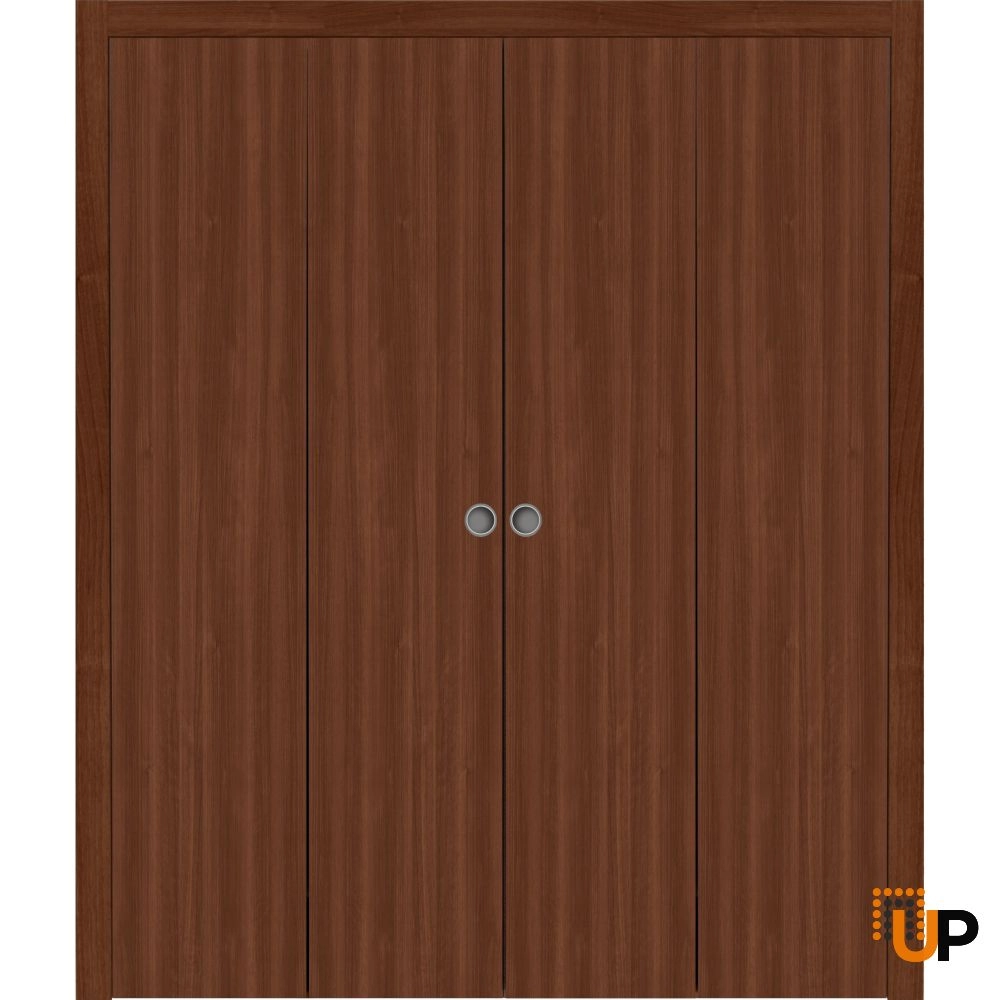 4 folding panels solid wood with honeycomb sliding flush interior bi-fold double door | Basic 3001 Oak Franko | 96 x 80 (4* 24x80) photo#2