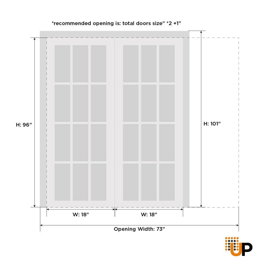 Mdf interior pocket double door | Mela 7444 White | 36 x 96 (2* 18x96) photo#5