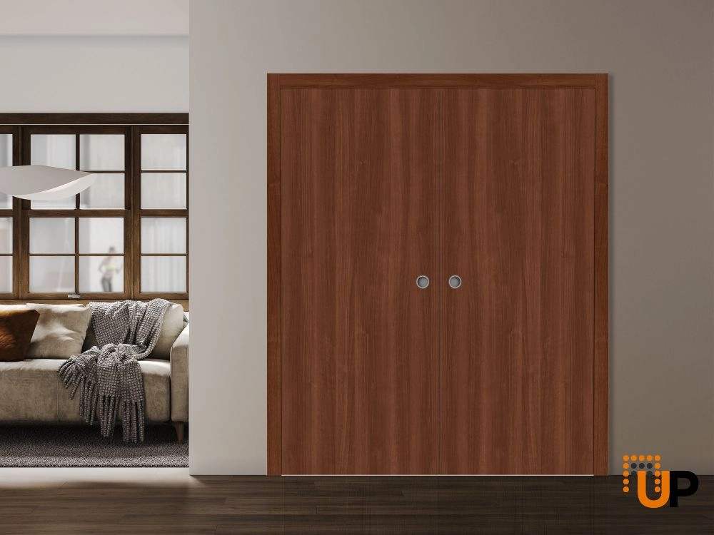 Single solid wood with honeycomb interior door slab | Basic 3001 Walnut Franko | 32 x 80 photo#4