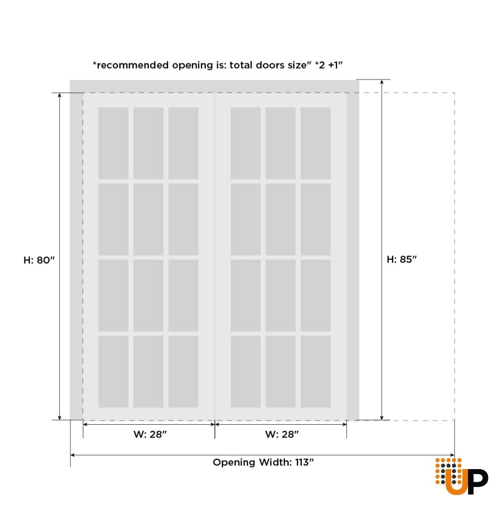 Mdf interior pocket double door | Mela 7444 White | 56 x 80 (2* 28x80) photo#5
