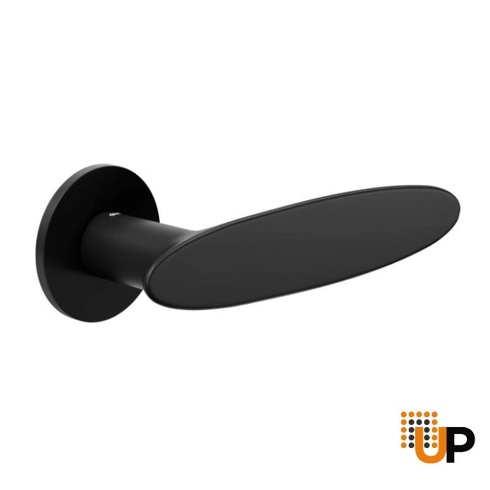 Door Euro Handle ELLIPSE for Magnetic Lock, Black, Passage photo#1
