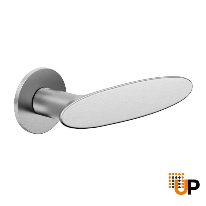 Door Euro Handle ELLIPSE for Magnetic Lock, Satin Chrome, Passage photo#1