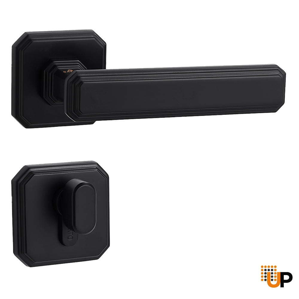 Door Euro Handle BERLIN for Magnetic Lock, Black, Entry photo#1